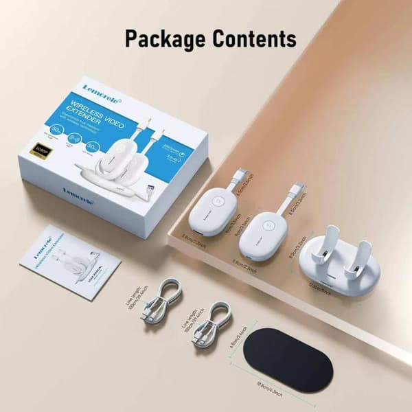 Lemorele trådløs HDMI-sender G500 1080p 50 m / Trådløs HDMI-ada