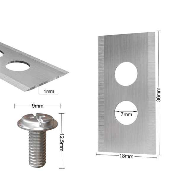 Ruohonleikkurin terä 18x36mm 7mm ruuvilla 30 kpl