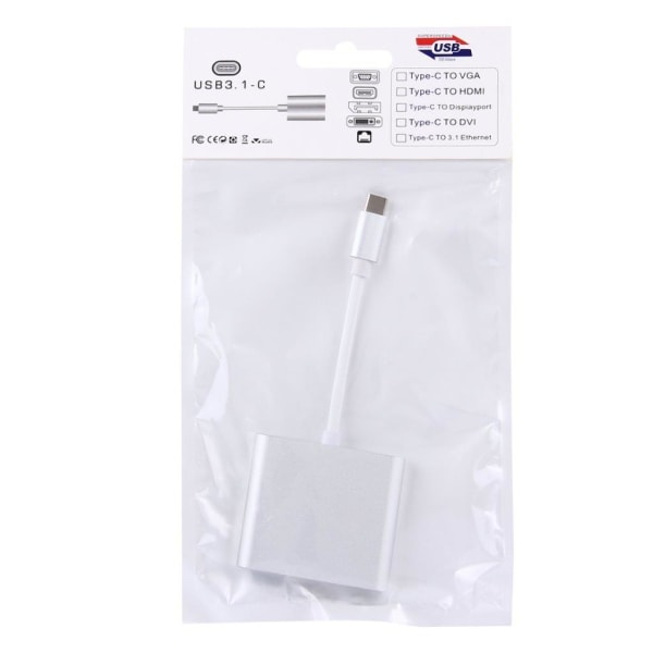 USB 3.1 Type-C uros USB-C, HDMI &amp; USB 3.0 naaras sovitin -