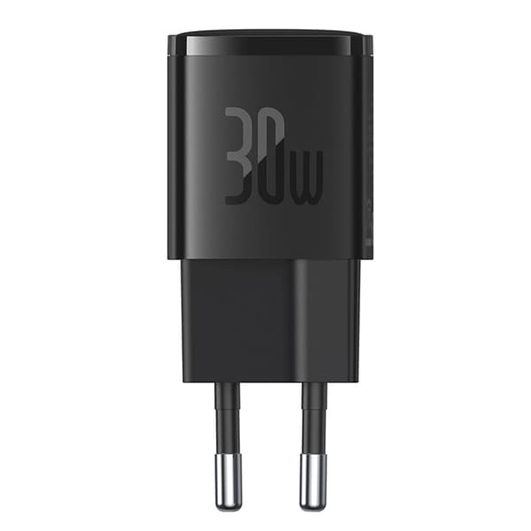 Baseus Cube Pro 30W USB-laddare med USB-C och GaN-teknik - Svart