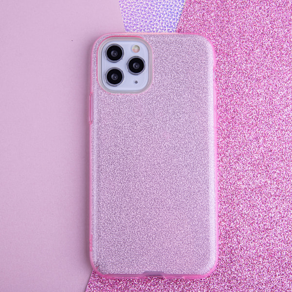 Glitrende etui til iPhone 16 Plus - Pink
