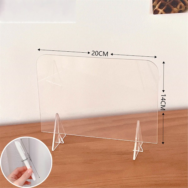 Transparent memo board i akryl - 20x14 cm