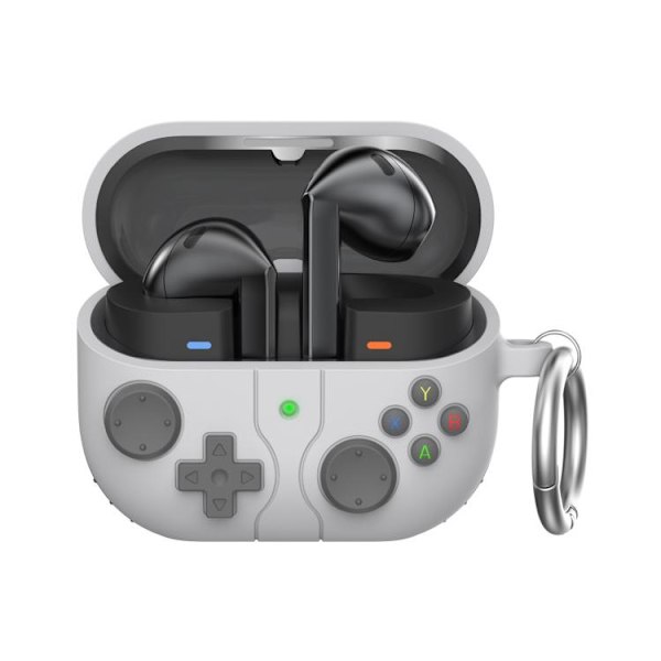 Silikonikuori Samsung Galaxy Buds3/3 Pro - urosohjaus/harmaa -p