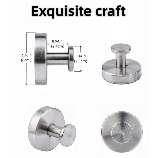 Koukku imukupilla 2-pack - Kiiltävä hopea