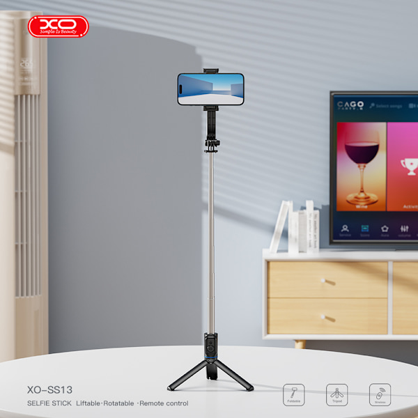 XO Selfie-tikku Bluetoothilla ja sisäänrakennetulla jalustalla