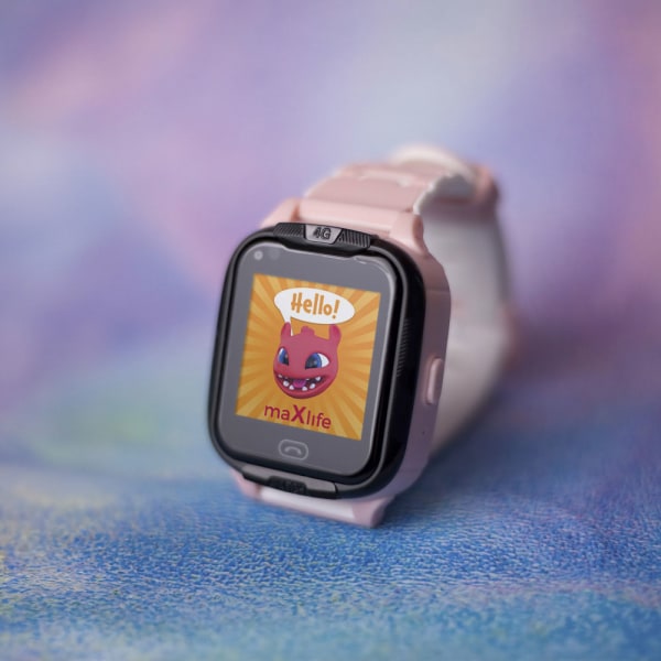 Maxlife Smartwatch till barn 4G GPS WiFi - Rosa
