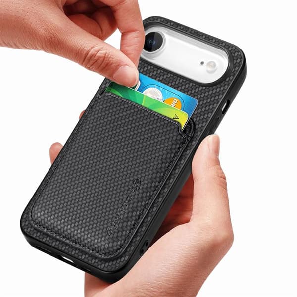 Bagcover med magnetisk kortholder til iPhone Air - Sort