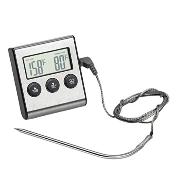 Digital Ugnstermometer / Stektermometer med timer och ljudsignal