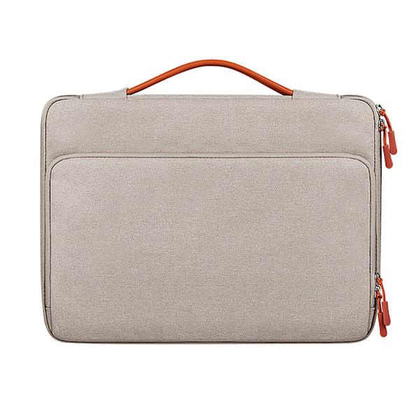 Vattentålig laptopväska i polyester, 13,3" – beige