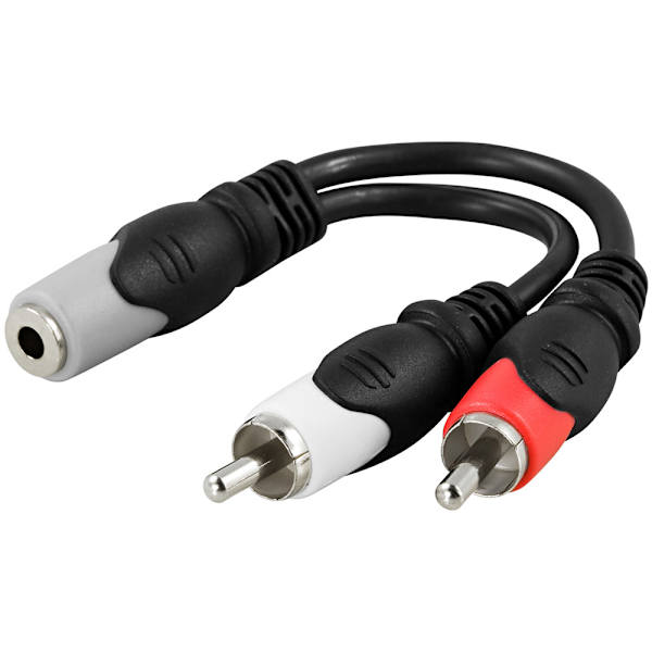 Multimedieadapter 3,5 mm ho til 2xRCA ha