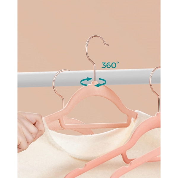 Fløjlsbøjler 30-pak - Rosegold