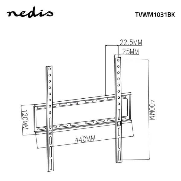 Nedis Väggfäste till 23-55" Max 35kg
