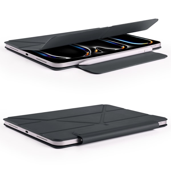 Keinonahkakotelo jalustalla ja magneeteilla iPad Pro 13 2024 -