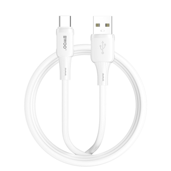 BWOO USB-Kabel 3A USB till USB-C 1m - Vit
