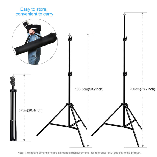 PULUZ Studio taustakangas telineellä 2x3m - Punainen / Sininen