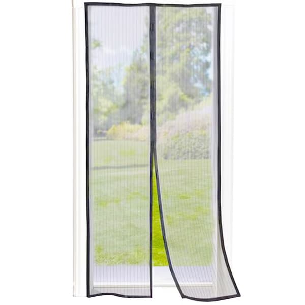 Magic Mesh Magnet insektsnät för dörr Mörk Grå - Extra stark ma
