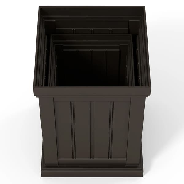 Firkantede blomsterpotter 2 stk / plastpotter med dræn / blomst