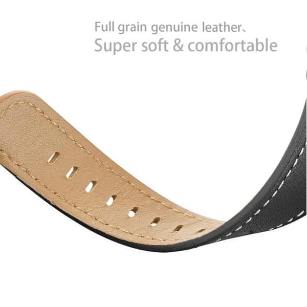Læderarmbånd til Samsung Galaxy Watch8 / Watch8 Classic - Sort