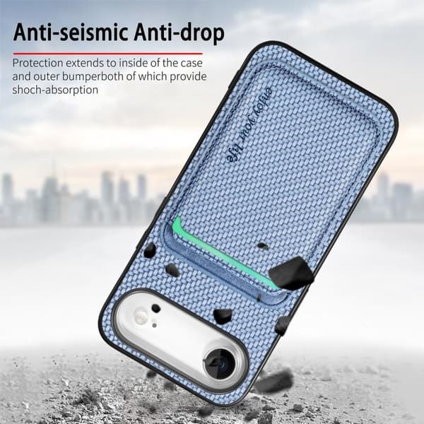 Bagcover med magnetisk kortholder til iPhone Air - Blå