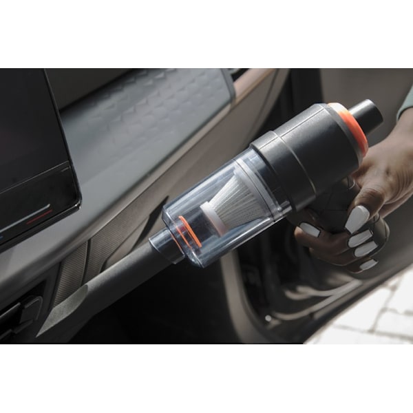 Kannettava mini pölynimuri autoon ja tietokoneeseen, jossa on p