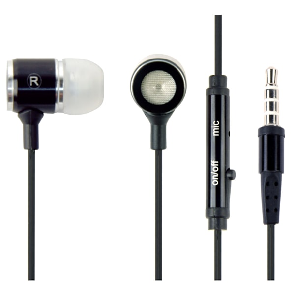 In-Ear-headset med mikrofon og 3,5 mm - sort