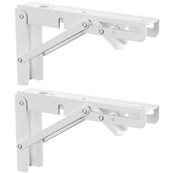 Taitettavat seinätelineet 20cm 2-pack - Valkoinen