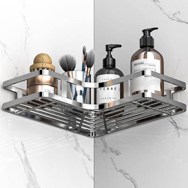 Badrumshylla 2-pack - Rostfritt Stål