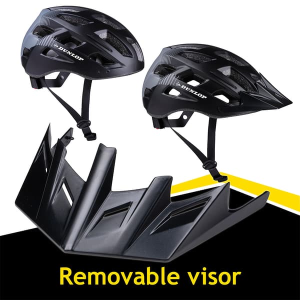 Dunlop Pyöräilykypärä LED-valolla 55-58cm