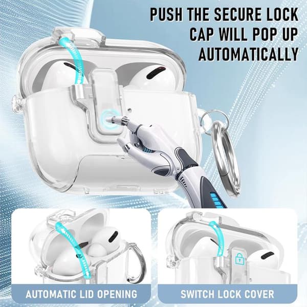 Etui med stativ til AirPods Pro 2 - Gennemsigtigt
