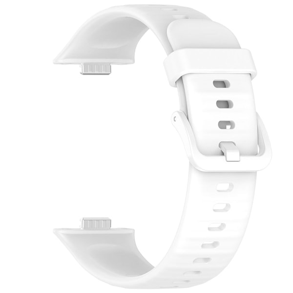 Huawei Fit 3 silikonarmband med färgspänne - Vit