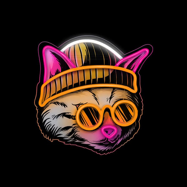 LED neonbelysning med dimmer - multifärgad Cat Dreamer