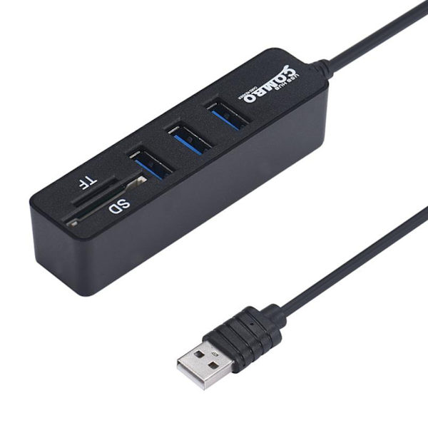 USB Kortinlukija / Hub - 2in1