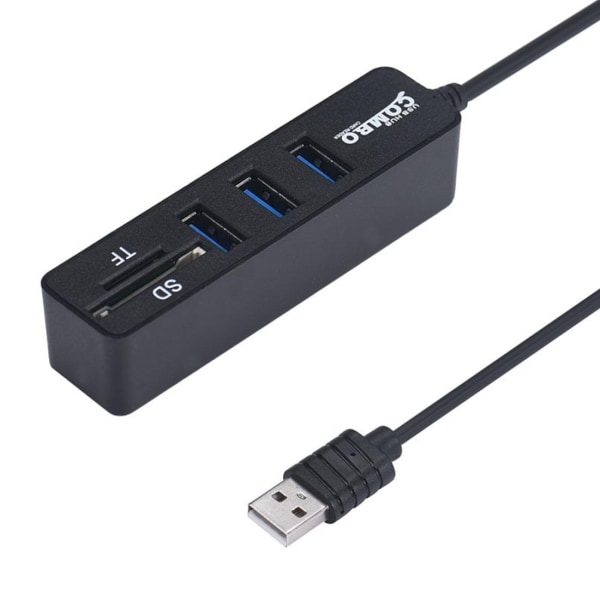 USB Kortlæser / Hub - 2-i-1