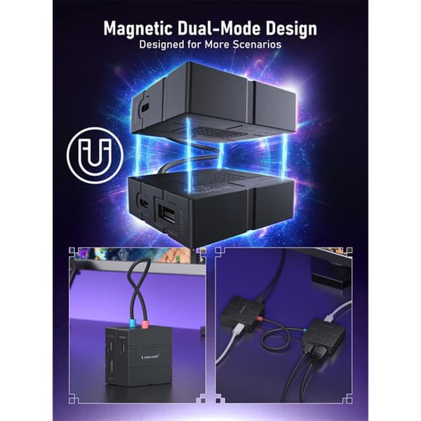 Lemorele Videoinspelningskort AC12 Mini HDMI till USB-C med loo
