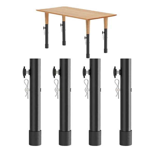 Teräksiset pöydänjalan jatkeet, 4-pack