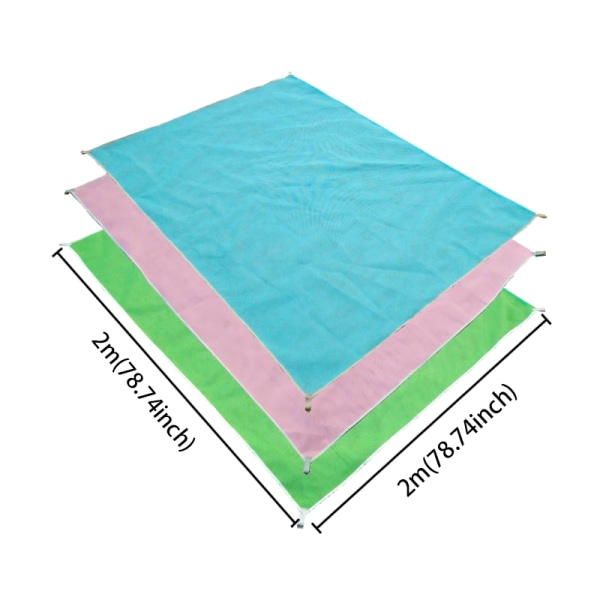 Sandfrit Tæppe - 2 x 2 meter Lyserød