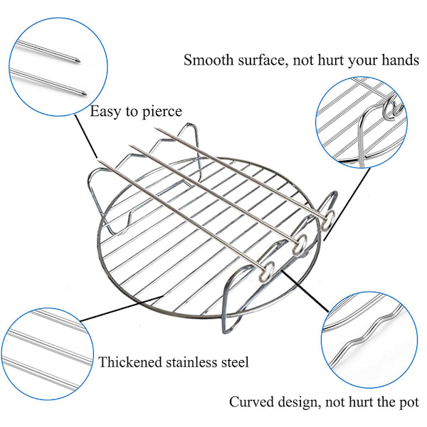 Grillstativ med spyd til Air Fryer 18x7cm