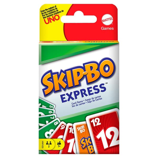 Uno Skipbo Express Kortspel / Skip-Bo-snabbspel för två / Resek