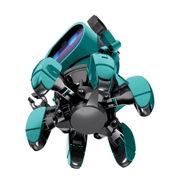 Tobbie The Robot - Blå - Interaktiv byggerobot med IR-sensor og