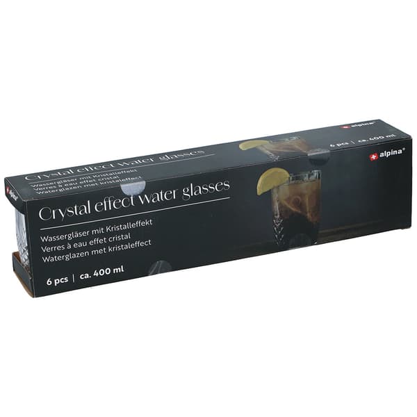 Dricksglas plast 6-pack / vattenglas 400 ml / glas för juice oc