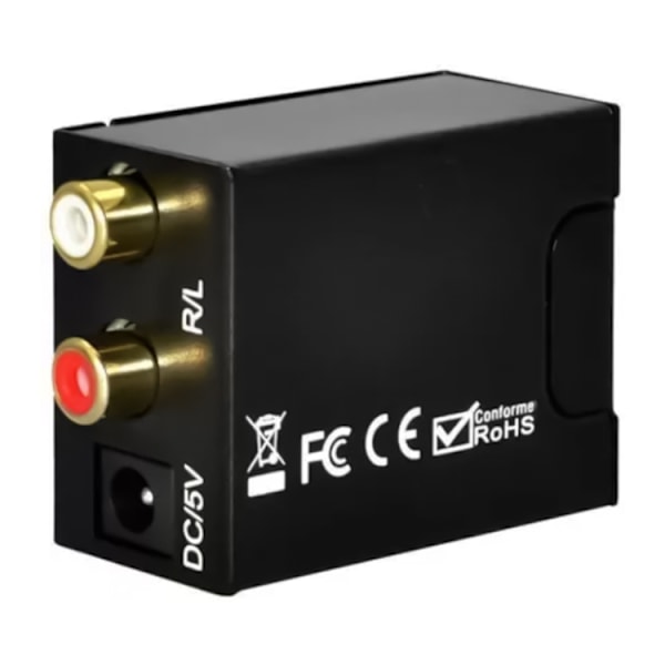 Optisk Toslink-adapter til analog RCA