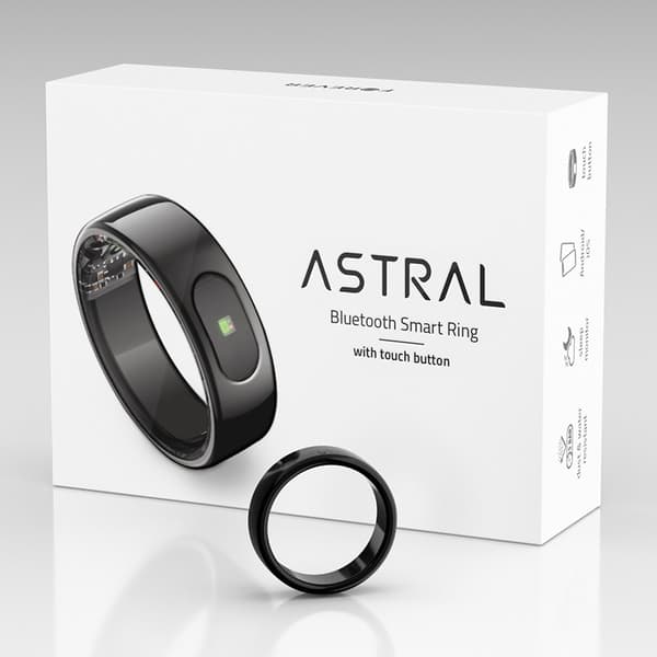 Forever Smartring Astral SR-100 Sort - Størrelse 7