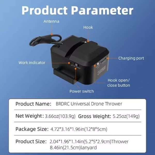 Air Drop System för DJI Mini 4 Pro / 3 Pro / Air 3 / Mavic 3 –