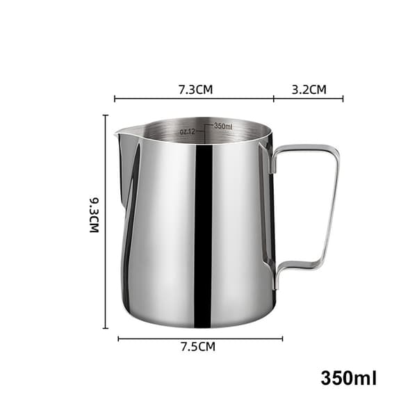 Mælkekande i rustfrit stål 350 ml / mælkeskummekande / baristak