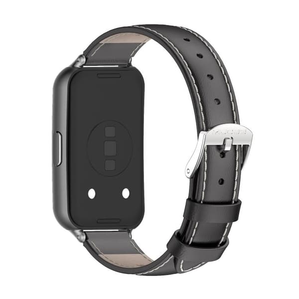 Læderarmbånd til Huawei Band 11/11 Pro – Svart / læderrem til a