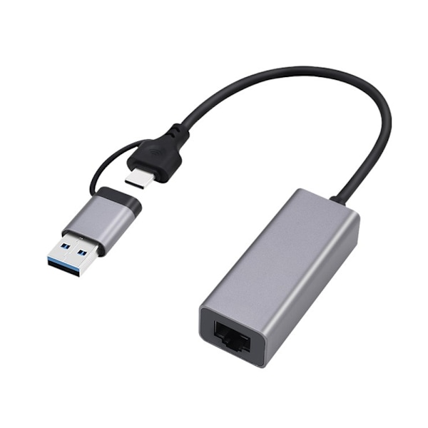 Nätverksadapter RJ-45 Hona till USB 3.1 och USB-C Hane