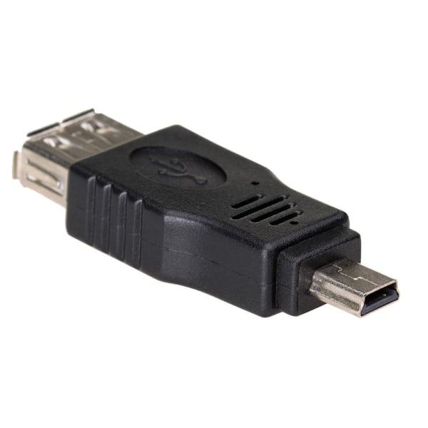 Akyga OTG-adapter Mini-USB-hane (Typ-B) - USB-A-hona - Svart