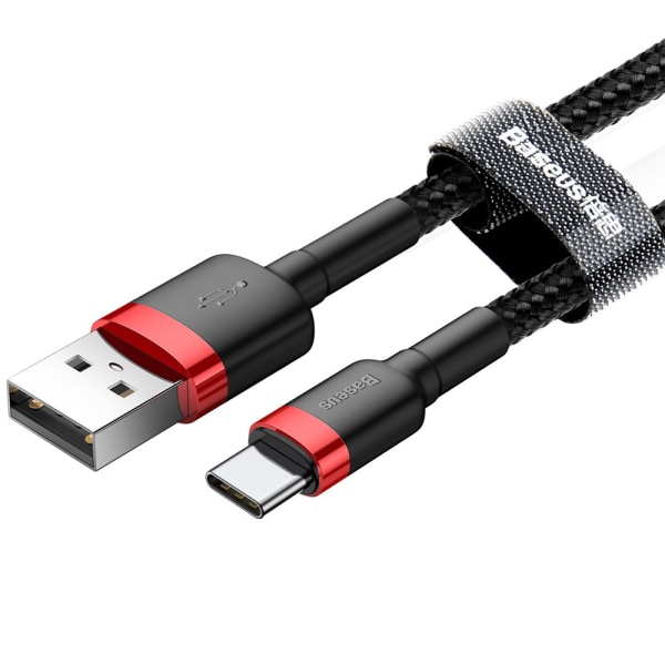 Baseus Cafule USB-kaapeli USB - USB-C 3A 0,5m Punainen/Musta
