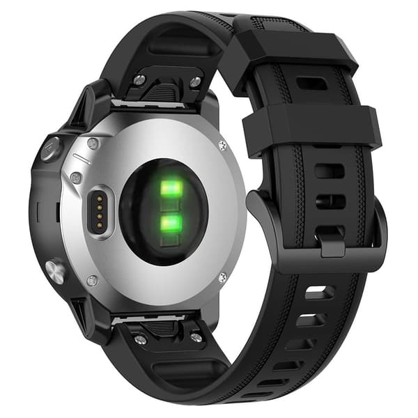 Armbånd i silikone til Garmin Fenix ​​​​6S - 20mm - Sort