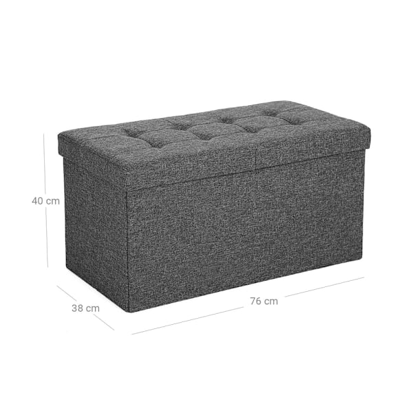 Kokoontaitetttava rahi säilytystilalla 76 x 38 x 38 cm - 89 L s